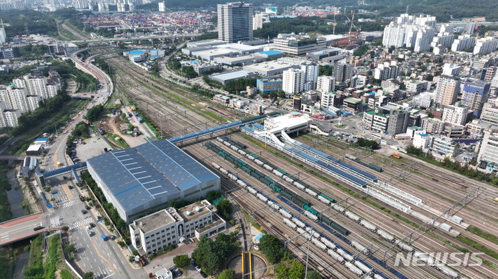 [의왕=뉴시스] 의왕역 주변 전경.(사진 의왕시 제공).