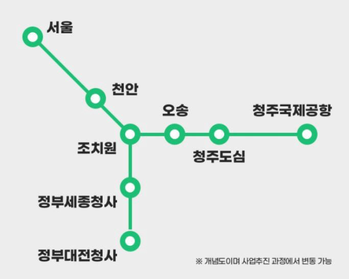 [대전=뉴시스]충청권 광역철도 개념도. 2024. 01. 25 *재판매 및 DB 금지