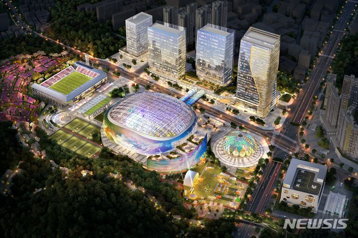 [부천=뉴시스] 정일형 기자 = 부천종합운동장 일원 역세권 장기개발 구상(안) 조감도. (사진은 부천시 제공)