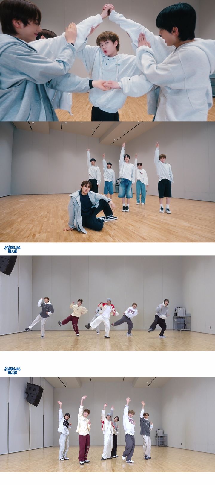 [서울=뉴시스] 그룹 '투어스(TWS)'의 '첫 만남은 계획대로 되지 않아' 연습실 안무 영상. (사진=플레디스엔터테인먼트 제공) 2024.02.01. photo@newsis.com *재판매 및 DB 금지