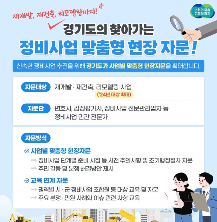 정비사업 분쟁·민원, 경기도가 "직접 찾아가 해결합니다"