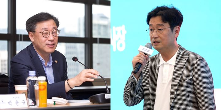 [서울=뉴시스] 과학기술정보통신부는 박윤규 2차관(왼쪽)이 2일 서울 서초구 삼성전자 서초사옥에서 정호진 삼성전자 부사장을 만나 향후 협력 방안을 논의했다고 밝혔다. (사진=뉴시스 DB) *재판매 및 DB 금지
