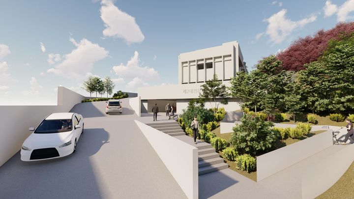 [대전=뉴시스]제2 대전문학관 건축 설계안(투시도). 2024. 02. 05 *재판매 및 DB 금지