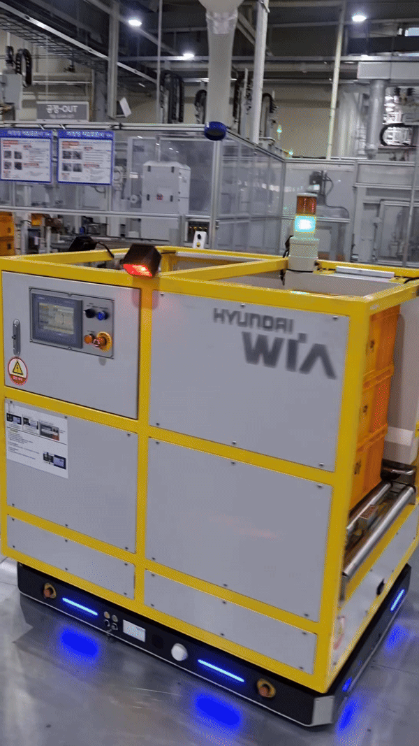 [창원=뉴시스] 현대위아 AMR 모습 (사진=안경무 기자) 2024.2.6 photo@newsis.com *재판매 및 DB 금지