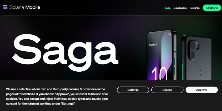 [서울=뉴시스] 사가폰 이미지. (사진=솔라나 모바일 홈페이지 캡처) 2024.02.06 *재판매 및 DB 금지