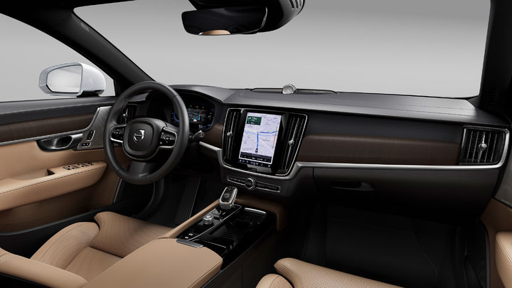 [사진=뉴시스] 볼보자동차코리아가 국내에서 판매 중인 준대형 세단 모델인 'S90' 실내 모습. (사진=볼보자동차코리아 제공) 2024.02.07 photo@newsis.com *재판매 및 DB 금지