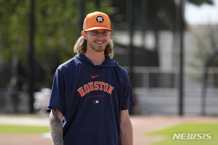 [팜비치(미 플로리다주)=AP/뉴시스] 휴스턴 애스트로스 마무리 투수 조시 헤이더. 2024.02.15