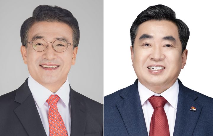 [제주=뉴시스] 제22대 국회의원선거 서귀포시 선거구 국민의힘 고기철(왼쪽) 예비후보와 이경용 예비후보. (사진=뉴시스DB) 2024.02.16. photo@newsis.com *재판매 및 DB 금지