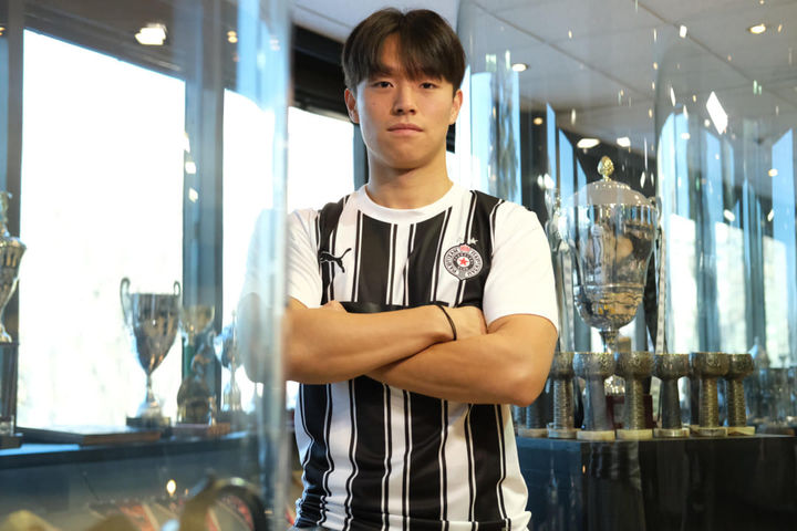 [서울=뉴시스] 세르비아 프로축구 수페르리가 FK 파르티잔에서 활약 중인 고영준. (사진=파르티잔 SNS 캡처) *재판매 및 DB 금지