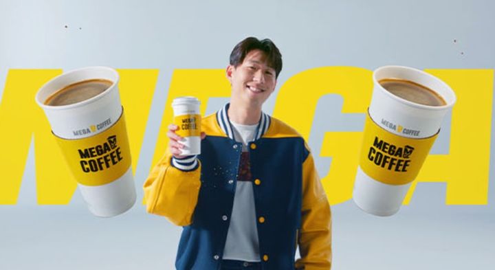 손흥민 선수 모습.(사진=메가MGC커피 제공) *재판매 및 DB 금지