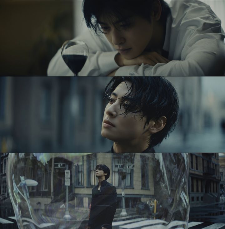 [서울=뉴시스] 가수 겸 배우 차은우 '웨얼 엠 아이(WHERE AM I)' 뮤직비디오. (사진=판타지오 제공) 2024.02.19. photo@newsis.com *재판매 및 DB 금지