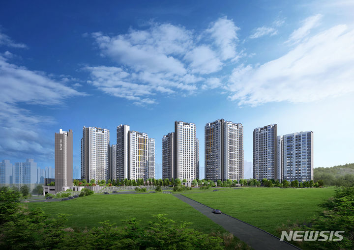 [서울=뉴시스]힐스테이트 두정역 조감도.