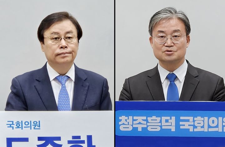 도종환(왼쪽) 충북 청주흥덕 국회의원과 이연희 민주연구원 상근부원장. *재판매 및 DB 금지