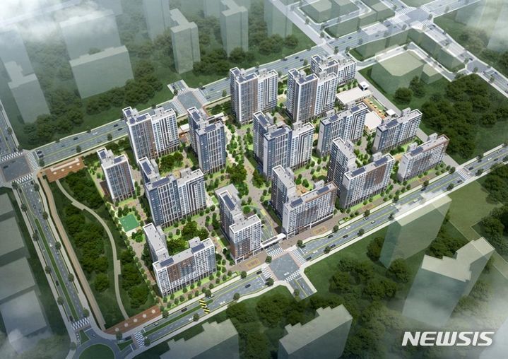 [평택=뉴시스] LH가 공급하는 평택고덕 신혼희망타운 조감도.(LH 제공)