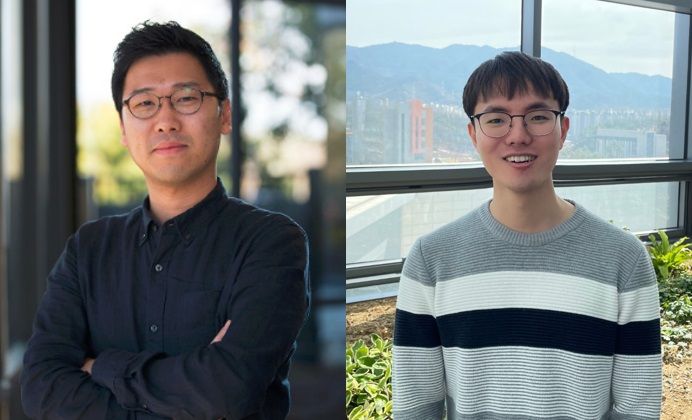 (왼쪽부터) 권혁준 교수, 송총명 석박사통합과정생 *재판매 및 DB 금지