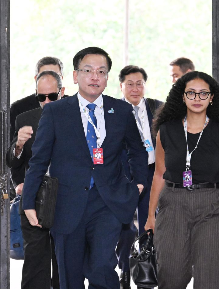 [서울=뉴시스] 최상목 부총리 겸 기획재정부 장관이 28일(현지시간) 브라질 상파울루에서 열린 G20 재무장관 중앙은행총재회의에 참석하고 있다. (사진=기획재정부 제공) 2024.02.29. photo@newsis.com *재판매 및 DB 금지