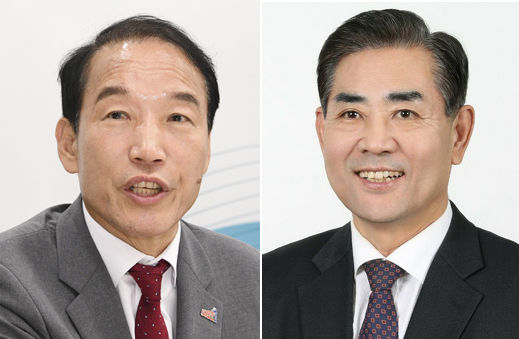 [광주=뉴시스] 국민의힘 주기환 광주시당위원장(왼쪽), 김화진 전남도당위원장. photo@newsis.com *재판매 및 DB 금지