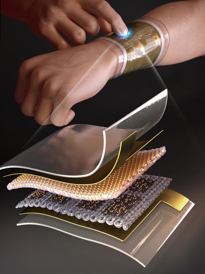 [천안=뉴시스] 한국기술교육대 배진우 교수 연구팀이 개발한 ‘고분자 나노복합재료를 이용한 고효율 마찰대전 나노발전기 및 터치 센서’ (사진=한기대 제공) 2024.3.5. photo@newsis.com *재판매 및 DB 금지