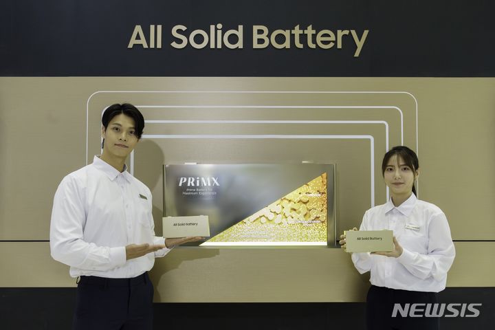 [서울=뉴시스]6일 코엑스에서 열리는 '인터배터리 2024'에서 삼성SDI가 업계 최고 에너지 밀도 '900Wh/L 전고체 배터리'의 개발 및 양산 준비 로드맵을 첫 공개한다. 삼성SDI는 지난해 말 신설된 ASB사업화추진팀을 중심으로 전고체 배터리 사업화를 본격 진행 중에 있다.(사진=삼성SDI 제공)