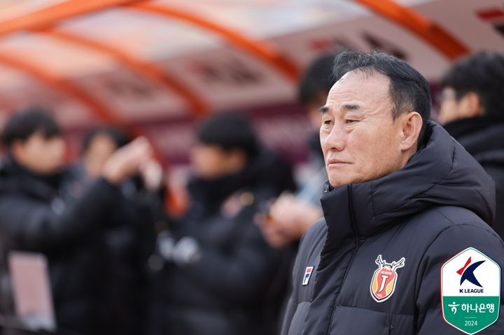 [서울=뉴시스]K리그1 제주 유나이티드 김학범 감독. (사진=프로축구연맹 제공)