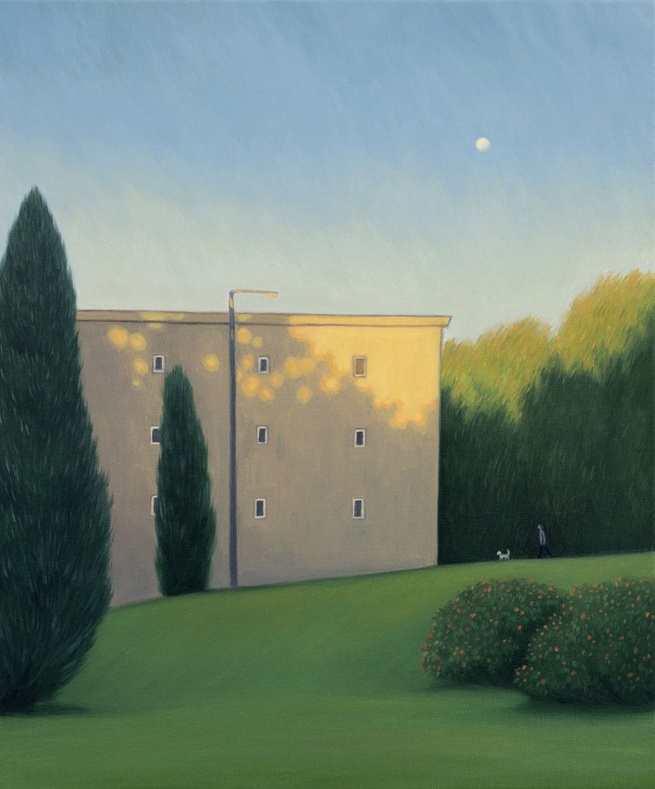 Jiyoung Park_Afternoon walk_45.5x37.9cm_Oil on canvas_2024 *재판매 및 DB 금지