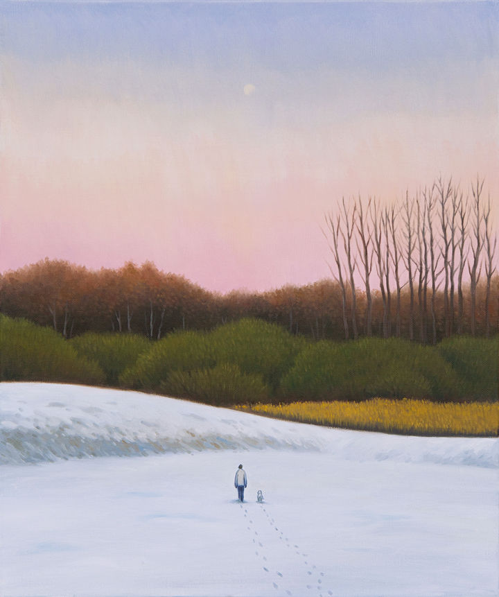Jiyoung Park_Winter evening_45.5x37.9cm_Oil on canvas_2024 *재판매 및 DB 금지