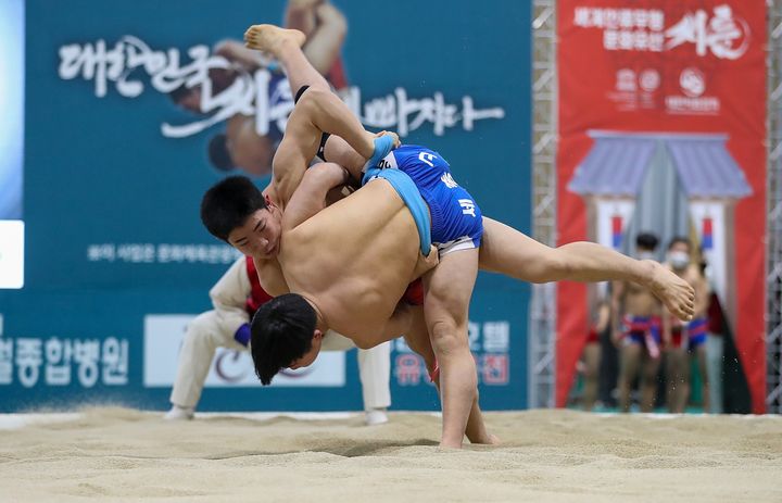 [창녕=뉴시스] 지난해 전국시도대항장사씨름대회. (사진=창녕군 제공) 2024.03.07. photo@newsis.com *재판매 및 DB 금지