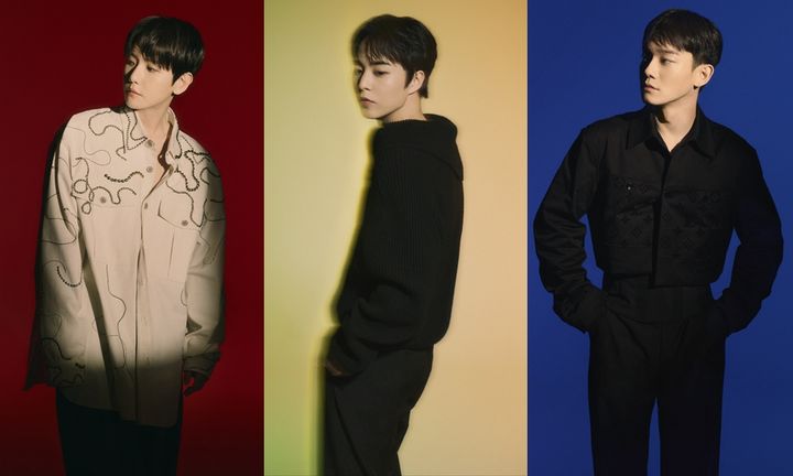 [서울=뉴시스] 백현·시우민·첸. (사진=아이앤비100 제공) 2024.03.07. photo@newsis.com *재판매 및 DB 금지