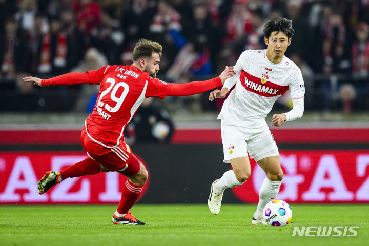 [슈투트가르트=AP/뉴시스] 독일 프로축구 분데스리가 슈투트가르트의 이로 히로키. 2024.03.08.