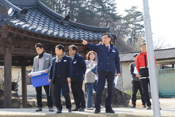 [함양=뉴시스] 함양군청 진병영 함양군수 군정 주요사업 현장 *재판매 및 DB 금지 *재판매 및 DB 금지