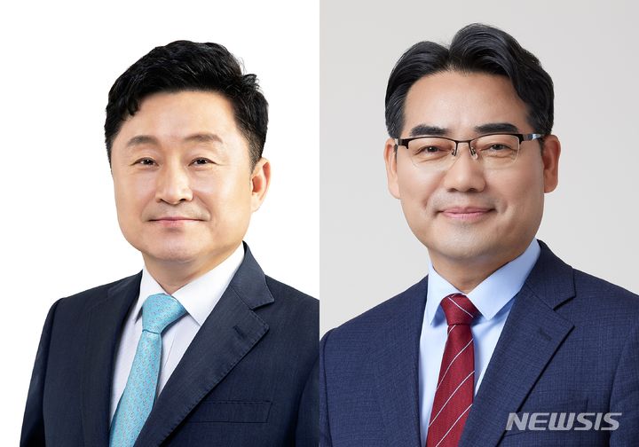 [부산=뉴시스] 더불어민주당 최인호 의원(왼쪽), 국민의힘 이성권 당선인