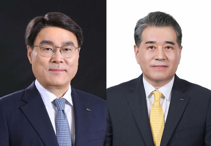 [서울=뉴시스](왼쪽부터)최정우 포스코 회장, 장인화 포스코 신임 회장 후보. (사진=포스코홀딩스) 2024.03.16 photo@newsis.com *재판매 및 DB 금지