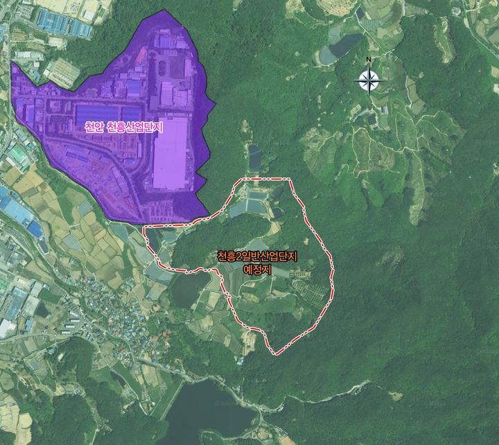 [천안=뉴시스] 천흥2일반산단 위치도. (사진=천안시청 제공) 2024.3.19 photo@newsis.com *재판매 및 DB 금지