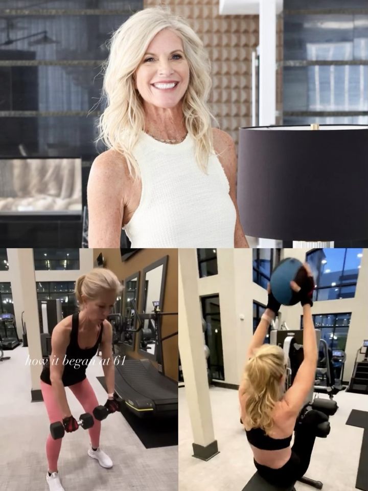 [서울=뉴시스] 뉴욕포스트가 16일 (현지시각) 64세의 나이에도 젊음과 건강을 유지하고 있는 여성 인플루언서를 소개했다. 사진은 하라 브라운(64)과 그가 평소 운동하는 모습. <사진캡처=하라 브라운 인스타그램> 2024.3.19. *재판매 및 DB 금지