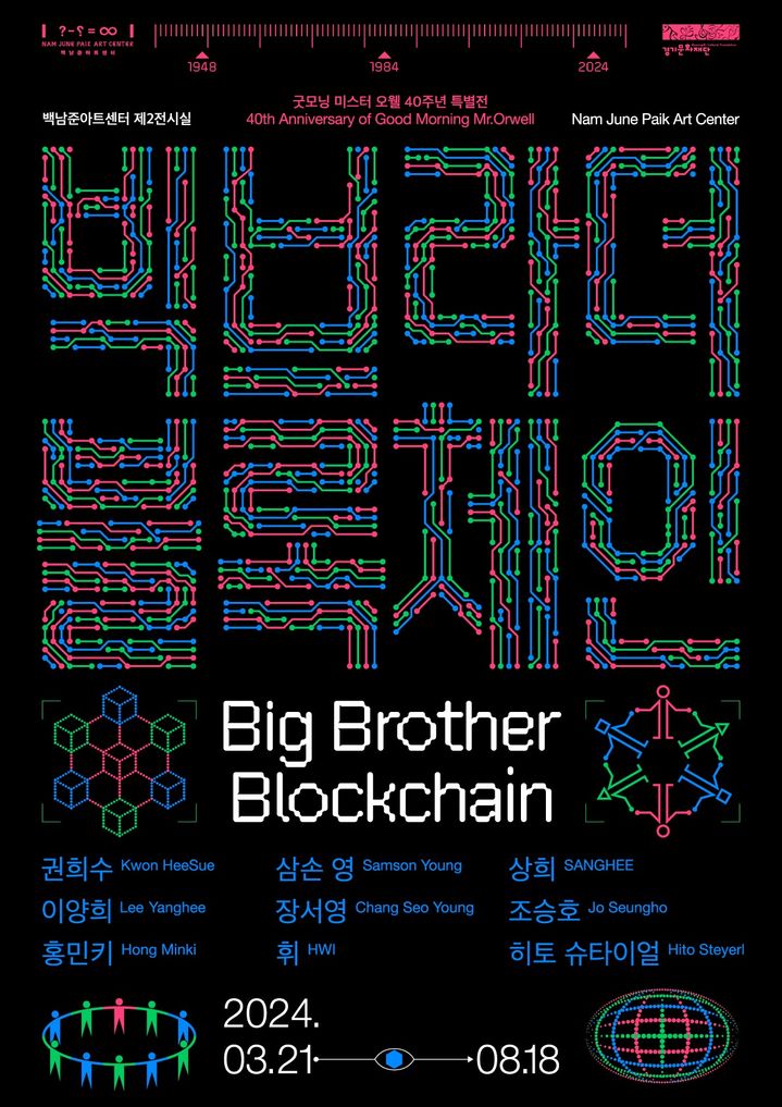 빅브라더 블록체인 전시 포스터. (사진=백남준아트센터 제공) *재판매 및 DB 금지