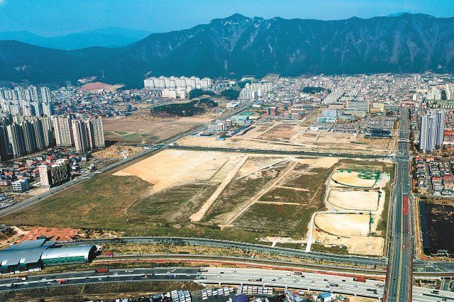 [양산=뉴시스] 양산부산대학교 부지. 윤영석 선거사무소 제공 *재판매 및 DB 금지