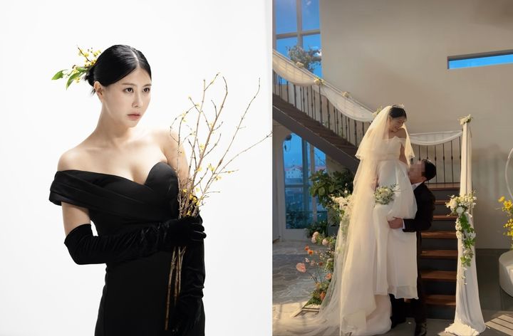 [서울=뉴시스] 배우 한정원이 뒤늦은 결혼식을 올린다며 웨딩화보를 공개했다. (사진=한정원 인스타그램 캡처) 2024.03.22. photo@newsis.com *재판매 및 DB 금지