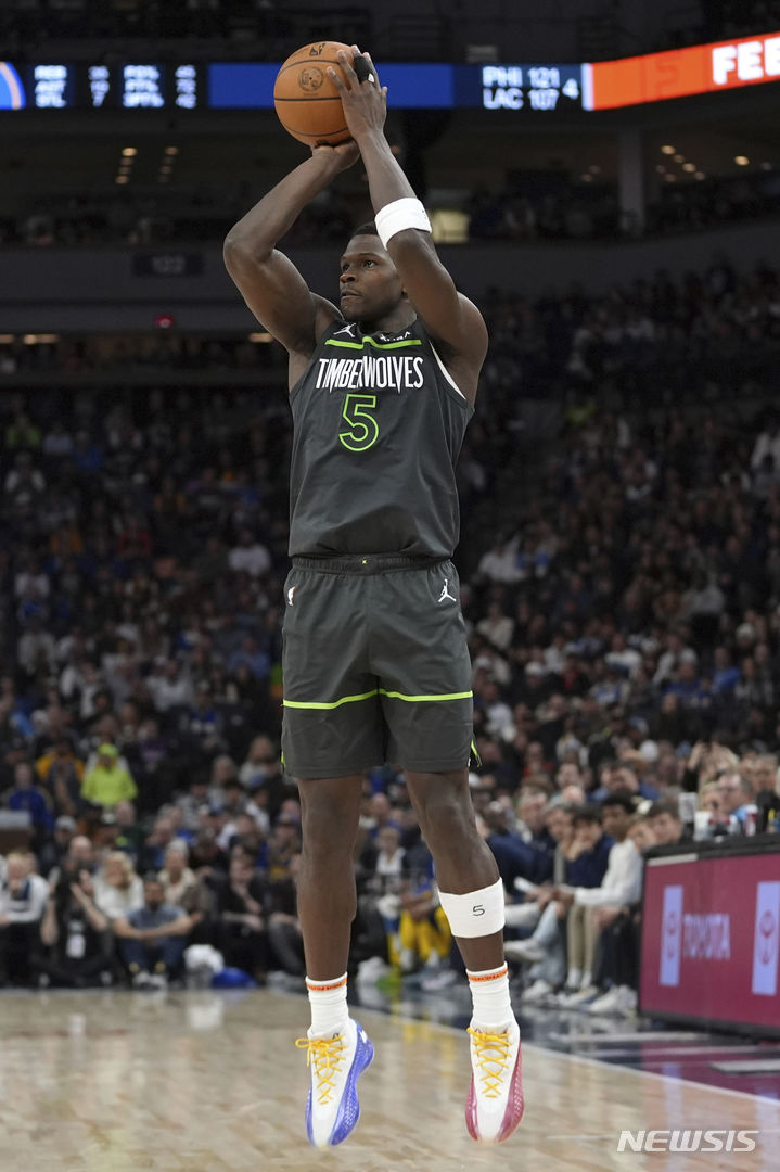 [미니애폴리스=AP/뉴시스]NBA 미네소타의 앤서니 에드워즈