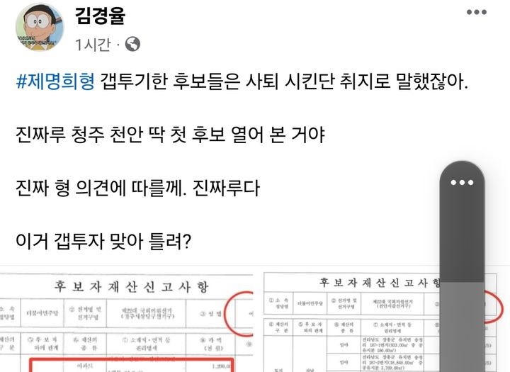 김경율 국민의힘 비대위원이 자신의 페이스북에 올린 갭투기 의혹 제기 글. (사진=김경율 페이스북 캡처) *재판매 및 DB 금지