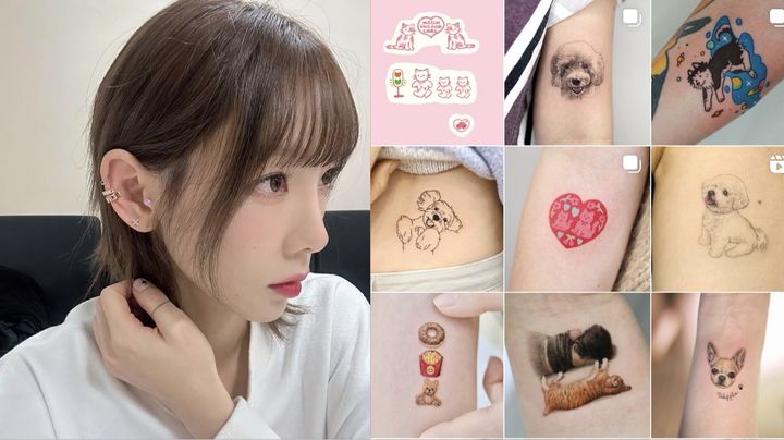 [서울=뉴시스] 최근 문신 보유자의 출입을 제한하는 '노타투존'이 확산하고 있다. 사진은 가수 태연이 공개한 손가락 타투 사진(왼쪽)과 인스타그램에 '반려견 타투'를 검색하면 나오는 게시글 일부(오른쪽). <사진캡처=태연 인스타그램(왼쪽), 인스타그램(오른쪽)> 2024.3.25. *재판매 및 DB 금지