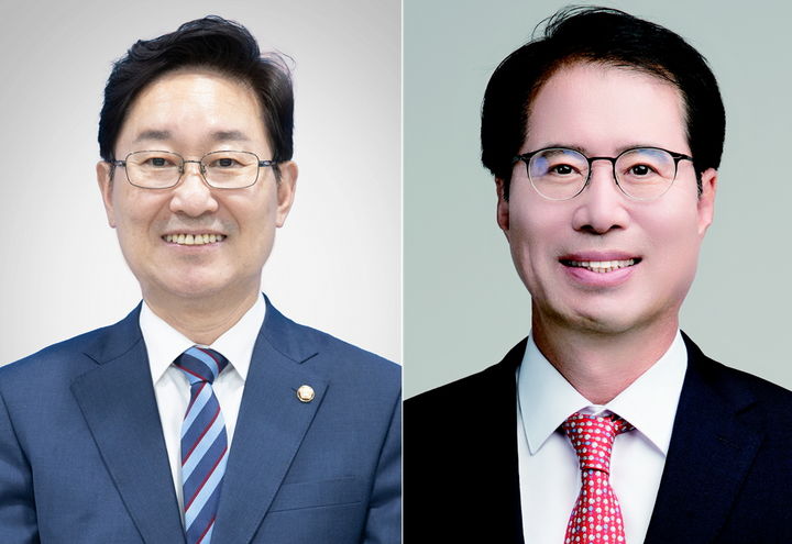 [대전=뉴시스] (왼쪽부터) 더불어민주당 박범계, 국민의힘 양홍규 대전 서구을 후보. (사진= 선관위 제공) *재판매 및 DB 금지