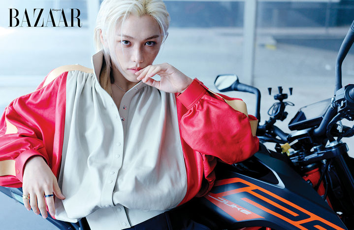 [서울=뉴시스] 그룹 '스트레이 키즈(Stray Kids)' 필릭스. (사진=하퍼스 바자 코리아 제공) 2024.03.26. photo@newsis.com *재판매 및 DB 금지