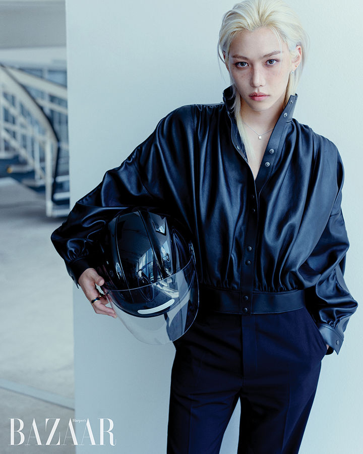 [서울=뉴시스] 그룹 '스트레이 키즈(Stray Kids)' 필릭스. (사진=하퍼스 바자 코리아 제공) 2024.03.26. photo@newsis.com *재판매 및 DB 금지