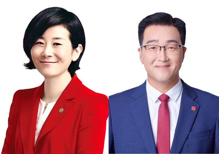 [부산=뉴시스] 부산 연제구 제22대 총선 후보자. (왼쪽부터) 국민의힘 김희정 후보, 진보당 노정현 후보. (사진=중앙선거관리위원회 제공) 2024.03.26. photo@newsis.com *재판매 및 DB 금지