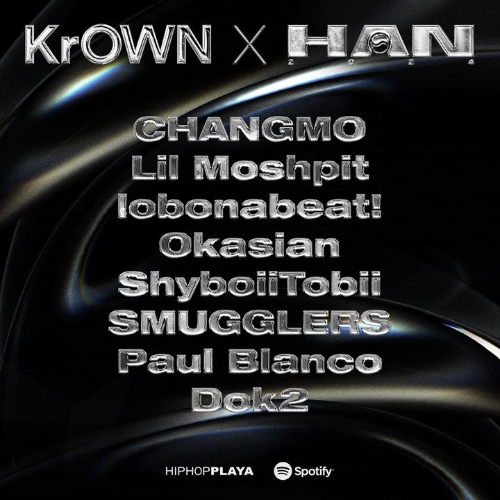 [서울=뉴시스] KrOWN X HAN 2024 라인업. (사진 = 스포티파이 제공) 2024.03.26. photo@newsis.com *재판매 및 DB 금지