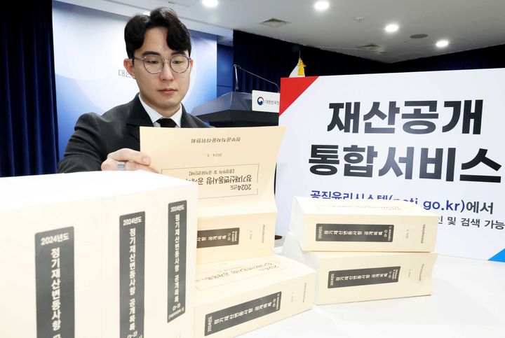 [서울=뉴시스] 정부공직자윤리위원회가 '2024 공직자 정기 재산변동사항'을 28일 발표했다. 이에 따르면, 지난해 재산이 가장 많이 늘어난 사람은 김동조 대통령실 국정기획비서관이었다. 반면 가장 많이 감소한 사람은 김소영 금융위원회 부위원장이었다. 2024.03.28. (사진=인사혁신처 제공) *재판매 및 DB 금지