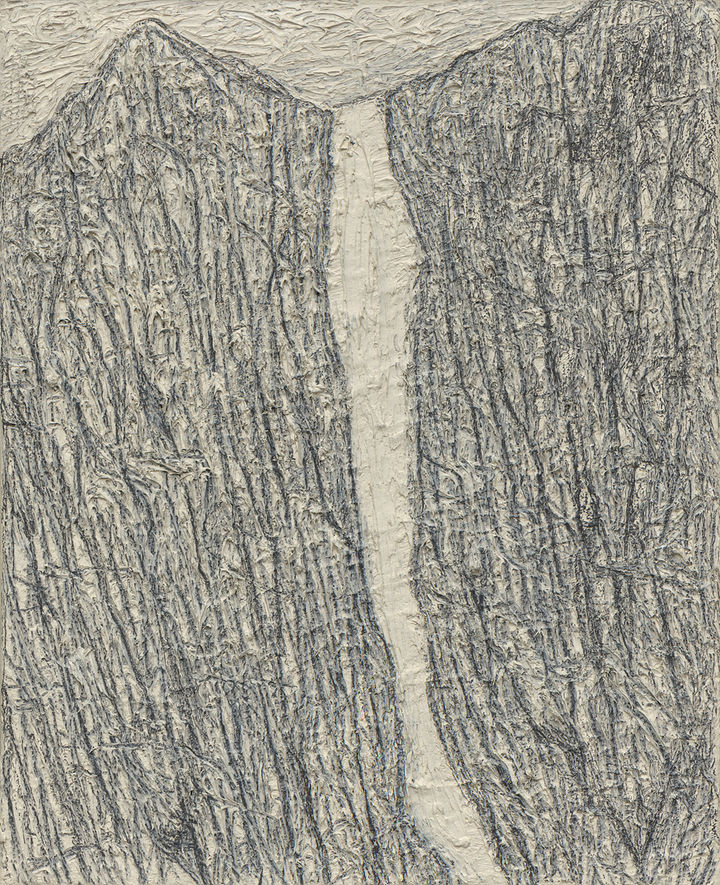 문성식. 〈그저 그런 풍경: 땅의 모습〉 2021 Oil and pencil on canvas 27.5 x 22.4 cm Courtesy of the artist and Kukje Gallery 사진: 안천호 이미지 제공: 국제갤러리 *재판매 및 DB 금지