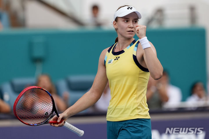 [마이애미=AP/뉴시스] 엘레나 리바키나. 2024.03.29