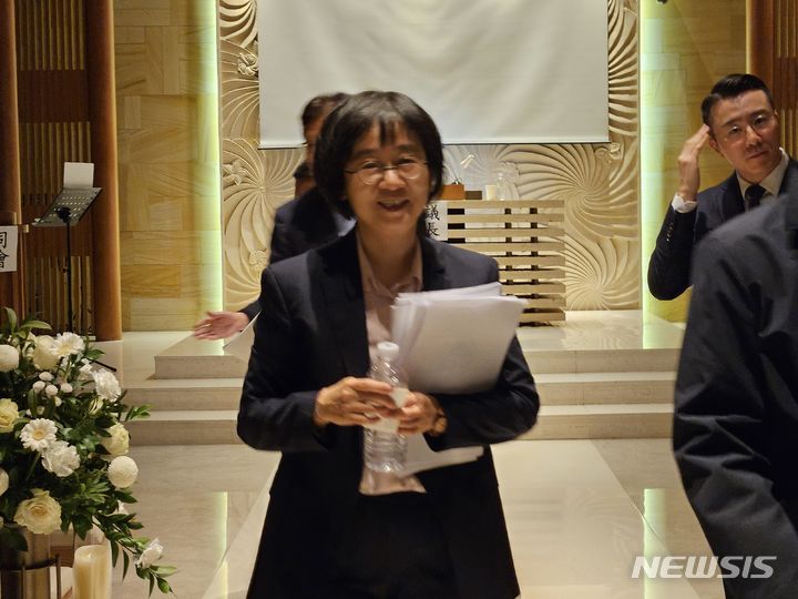 [서울=뉴시스] 류난영 기자= 김선희 매일유업 대표이사 부회장이 29일 주주총회에 참석했다. 