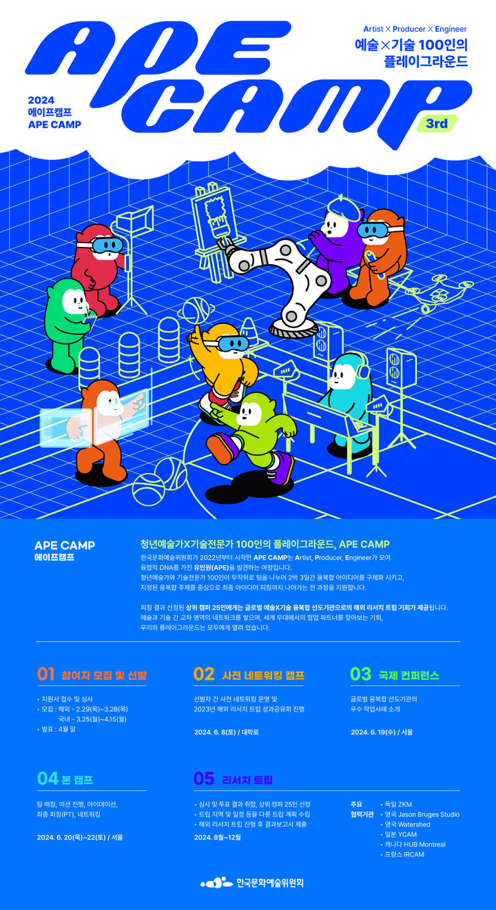 예술위 '제3회 에이프캠프' 모집…청년 예술가·기술전문가 융합 아이디어 경연